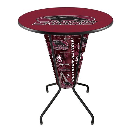 Holland Bar Stool Co Lighted 42" Black Southern Illinois Pub Table L218B42SouIll36RSouIll